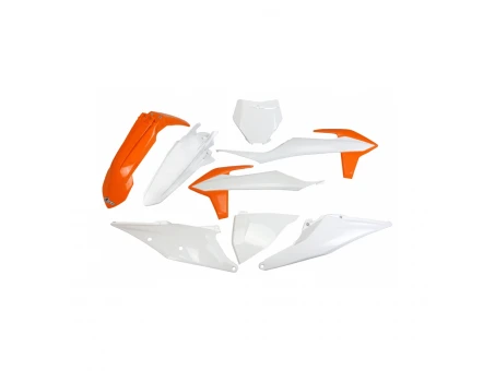 Kit complet plastice UFO KTM SX 125/150/250 19-22, SXF (SX-F) 250/350/450 19-22 culoare OEM (Portocaliu/Alb) (KT522E999) | KTKIT522999