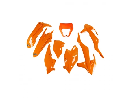 Kit complet plastice UFO KTM EXC/EXC-F TPI 17-19 Z culoare Portocaliu (KT523E127) | KTKIT523127