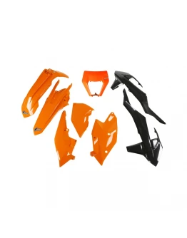 Kit complet plastice UFO KTM EXC/EXC-F TPI '17-'19 Z culoare OEM (Portocaliu/Negru) (KT523E999)