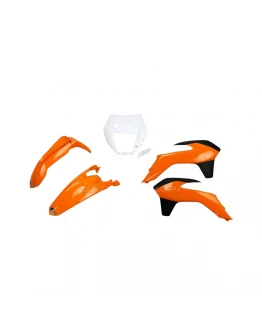 Kit complet plastice UFO KTM EXC/EXCF '14-'16 Z culoare OEM '14 (Portocaliu/Alb/Negru) (KT524E999)