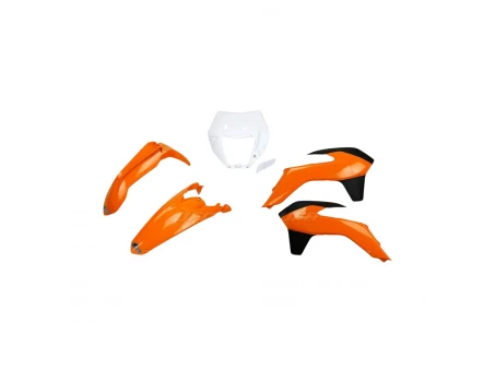 Kit complet plastice UFO KTM EXC/EXCF 14-16 Z culoare OEM 14 (Portocaliu/Alb/Negru) (KT524E999) | KTKIT524999