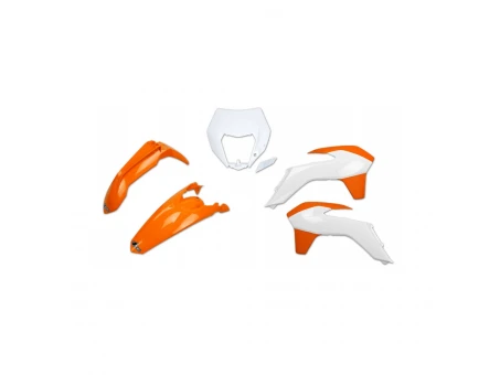 Kit complet plastice UFO KTM EXC/EXCF 14-16 Z culoare OEM 15 (Portocaliu/Alb) (KT524E999W) | KTKIT524999W