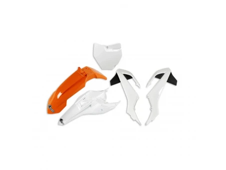 Kit complet plastice UFO KTM SX 65 16-23 culoare OEM 17 (Portocaliu/Alb) | KTKIT526999K