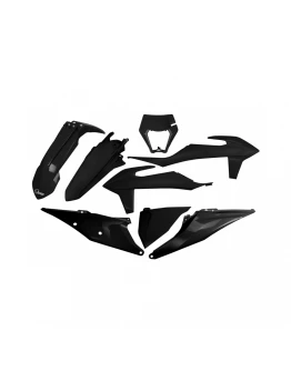 Kit complet plastice UFO KTM EXC 125 '20-'21, EXC 250 / 300 TPI '20-'23, EXC-F 250 / 350 / 450 / 500 '20-'23 Z culoare Negru (KT527E001)