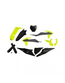 Kit complet plastice UFO KTM SX/SXF '19-'22 culoare Gri/Negru/Galben Fluo