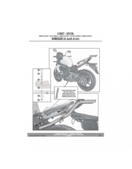 Suport pentru topcase KAPPA - KAWASAKI ER-6N / ER-6F 650 (12-15) (placa nu este inclusa)