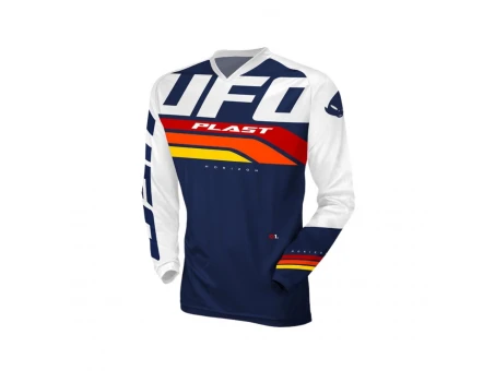 Tricou motocross UFO Horizon Jersey Cross - Albastru/Alb