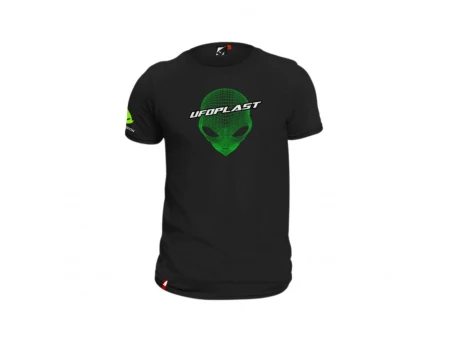 Tricou UFO Black 100% Bumbac - Negru/Verde