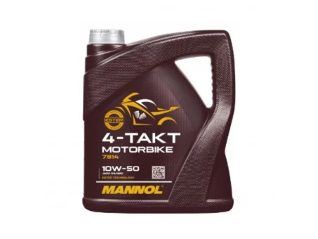 Ulei moto MANNOL 4T Motorbike 10W50 Ester Synthetic - 4L | MN7814-4