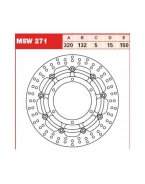 Disc frana fata TRW MSW271 - YAMAHA XT 660X '04-'16 (320X132X5MM) | MSW271