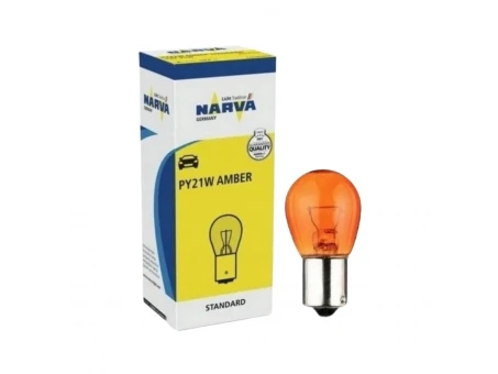 Bec NARVA - 21W 12V BAU15S PY21W (Portocaliu) 1 buc. | N-17638