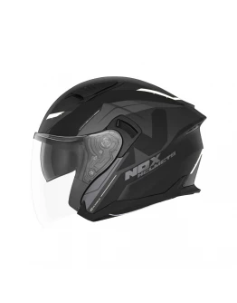 Casca jet NOX N130 KLINT - Negru,Gri,Alb mat