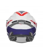 Casca Moto Open Face NOX N130 MYST - Alb/Albastru/Rosu