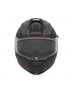 Casca integrala NOX FULL FACE N304S CARVER - Negru/Rosu mat