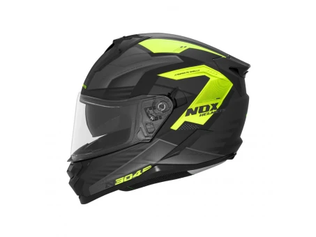 Casca integrala NOX FULL FACE N304S CARVER - Negru/Galben fluor