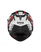 Casca integrala NOX FULL FACE N304S CARVER - Negru/Alb/Rosu