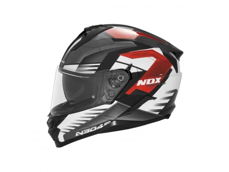 Casca integrala NOX FULL FACE N304S CARVER - Negru/Alb/Rosu