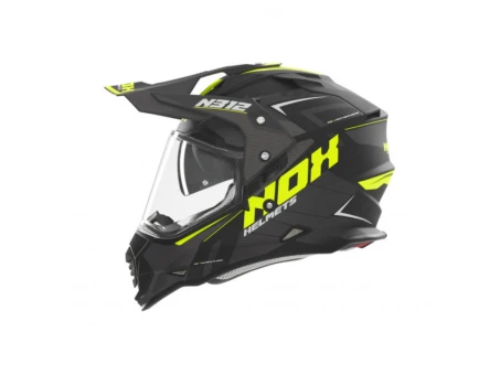 Casca Moto Off-Road/Trail NOX N312 VAPOR - Negru/Galben fluo
