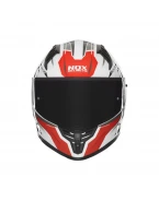 Casca Moto Integrala NOX N401CROWER - Negru/Alb/Rosu