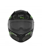 Casca Moto Integrala NOX N401 ZUMBI - Negru/Verde fluo