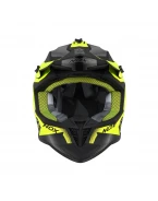 Casca cross-enduro NOX N633 FUSION - Negru mat/Galben fluor