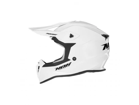 Casca cross-enduro NOX N633 SOLID - Alb