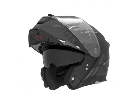 Casca Flip-Up NOX N967 Synchro - Negru/Alb mat