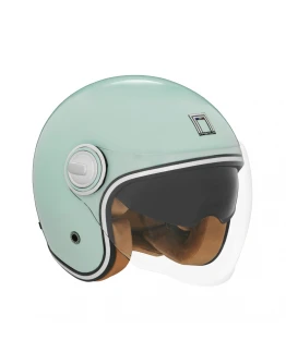 Casca jet NOX PREMIUM HERITAGE SOLID - Verde mint