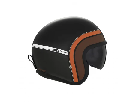 Casca jet NOX PREMIUM NEXT TRAKER - Negru/Maro