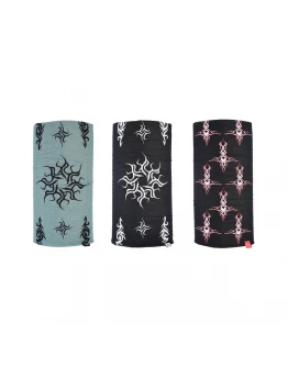 Bandana multifunctionala Oxford Windproof Comfy Tribal (3 buc.) - Gri/Negru	