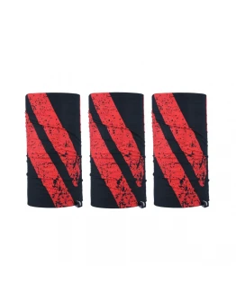 Bandana multifunctionala Oxford Comfy Windproof - Negru/Rosu (3buc.)	