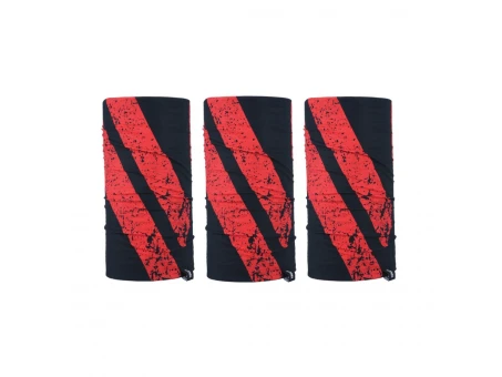Bandana multifunctionala Oxford Comfy Windproof - Negru/Rosu (3buc.)
