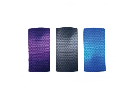 Bandana multifunctionala Oxford Windproof Comfy Prismatic (3buc.) - Gri/Mov/Albastru | NW144