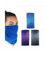 Bandana multifunctionala Oxford Windproof Comfy Prismatic (3buc.) - Gri/Mov/Albastru | NW144