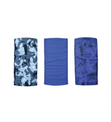 Bandana multifunctionala Oxford Windproof Comfy Collar (3buc.) - Camo/Albastru
