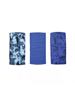 Bandana multifunctionala Oxford Windproof Comfy Collar (3buc.) - Camo/Albastru