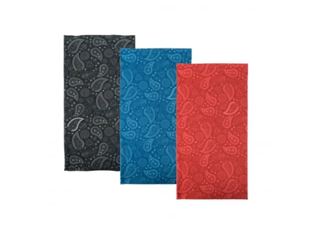 Bandana multifunctionala Oxford Windproof Collar Comfy Paisley (3buc.) - Negru/Rosu/Albastru | NW154
