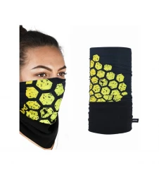 Bandana multifunctionala Oxford Snug - Negru/Galben