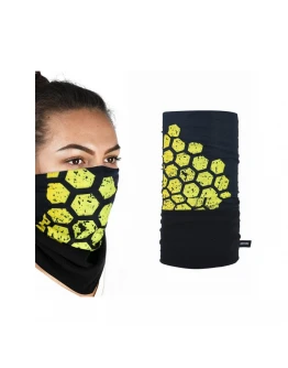 Bandana multifunctionala Oxford Snug - Negru/Galben