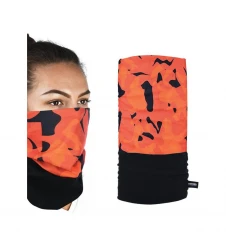 Bandana multifunctionala Oxford Snug - Negru/Portocaliu