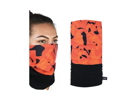 Bandana multifunctionala Oxford Snug - Negru/Portocaliu | NW417