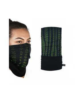 Bandana multifunctionala Oxford Snug - Negru/Verde