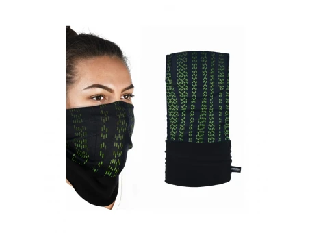 Bandana multifunctionala Oxford Snug - Negru/Verde | NW420