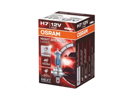 Bec OSRAM - H4 12V 60/55W P43t NIGHT BREAKER® LASER (+150%) 1 buc. | O-64193NL