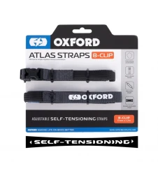 Set chingi de fixare bagaje Oxford B-Clip 17mm 1,2m - Gri