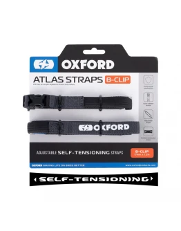Set chingi de fixare bagaje Oxford B-Clip 17mm 1,2m - Gri