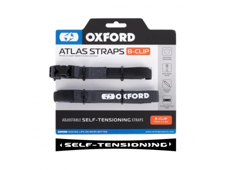 Set chingi de fixare bagaje Oxford B-Clip 17mm 1,2m - Gri | OX313