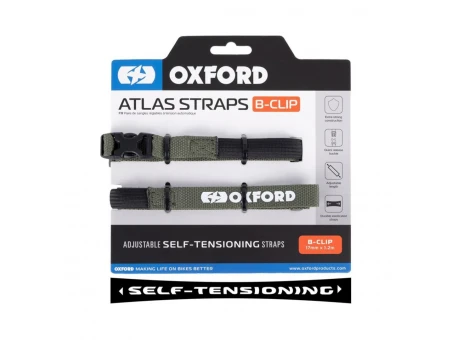 Set chingi de fixare bagaje Oxford B-Clip 17mm 1,2m - Verde | OX314