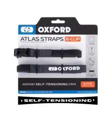 Set chingi de fixare bagaje Oxford B-Clip 17mm x 2m - Gri