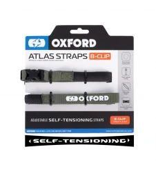 Set chingi de fixare bagaje Oxford B-Clip 17mm x 2m - Verde